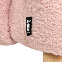 Poltrona per animali Imbottitura in poliestere rosa pastello Seduta per bambini Design moderno Forma di coniglio