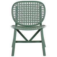 Set bar bistrot da giardino per esterni Tavolo e sedie basse Materiale sintetico verde