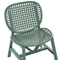 Set bar bistrot da giardino per esterni Tavolo e sedie basse Materiale sintetico verde