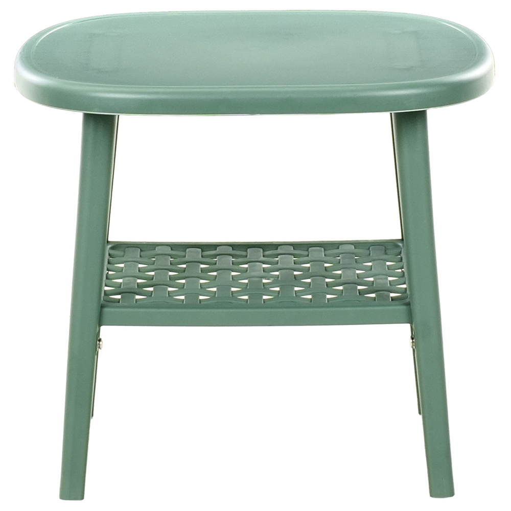 Set bar bistrot da giardino per esterni Tavolo e sedie basse Materiale sintetico verde