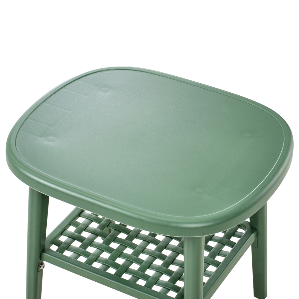 Set bar bistrot da giardino per esterni Tavolo e sedie basse Materiale sintetico verde