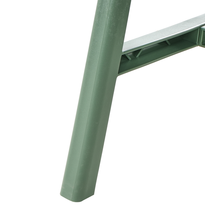 Set bar bistrot da giardino per esterni Tavolo e sedie basse Materiale sintetico verde