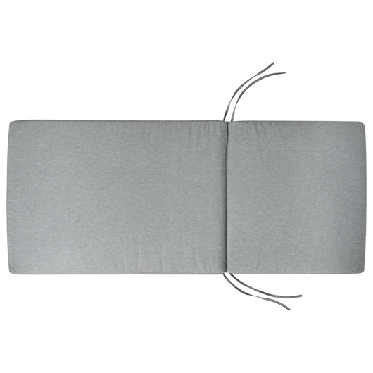 Set da pranzo da giardino a 6 posti in legno di acacia e sedie pieghevoli con cuscini grigio regolabili per esterni in stile country