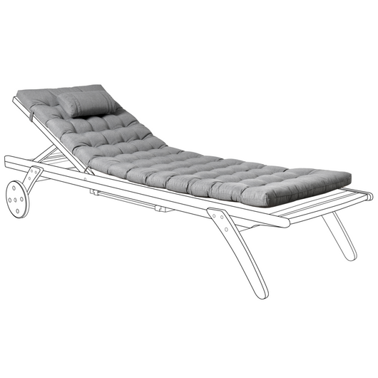 Cuscino per lettino prendisole con poggiatesta per lettino solare Resistente ai raggi UV grigio esterno bordo piscina