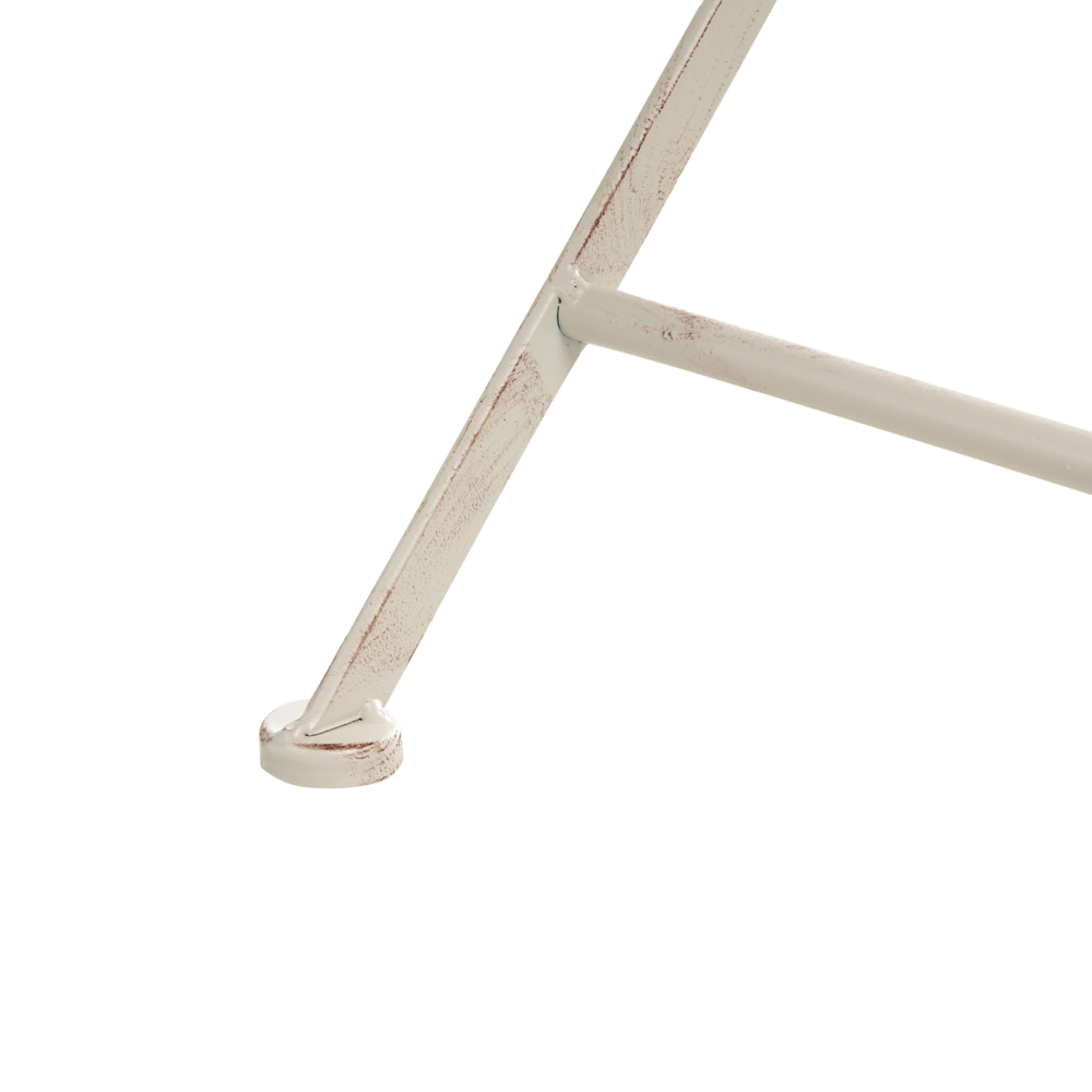 Set di 2 sedie da giardino Light Beige Metal Iron Frame Folding Vintage Style Outdoor