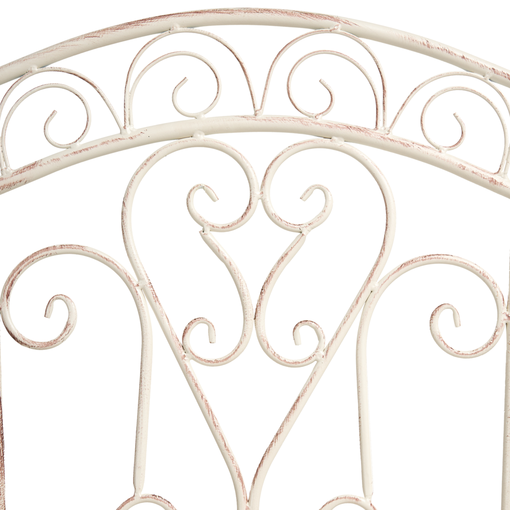 Set di 2 sedie da giardino Light Beige Metal Iron Frame Folding Vintage Style Outdoor