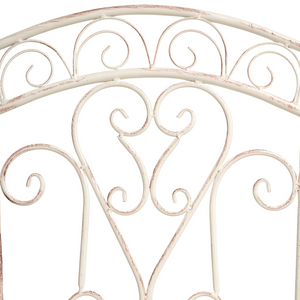 Set di 2 sedie da giardino Light Beige Metal Iron Frame Folding Vintage Style Outdoor