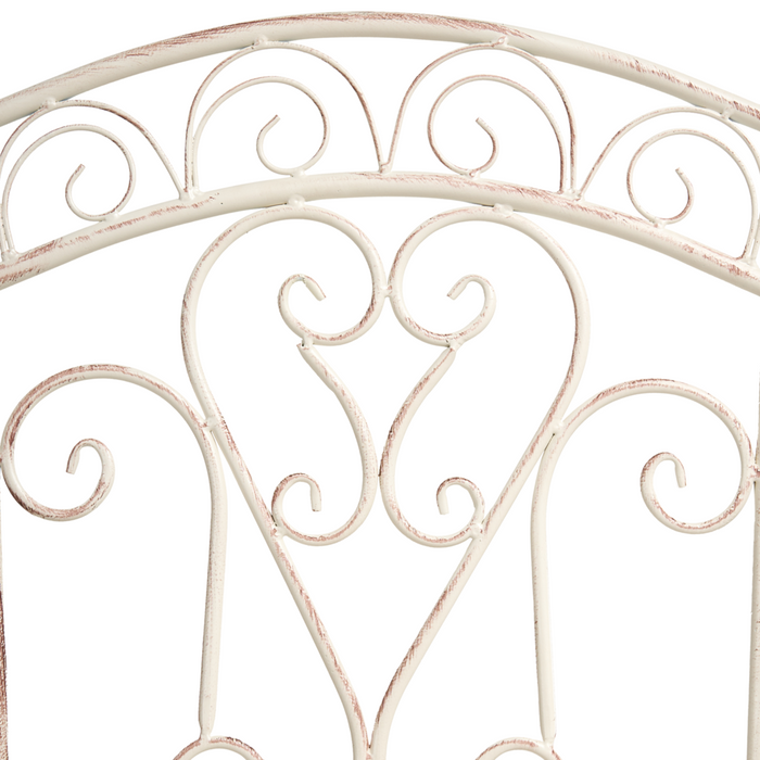 Set di 2 sedie da giardino Light Beige Metal Iron Frame Folding Vintage Style Outdoor