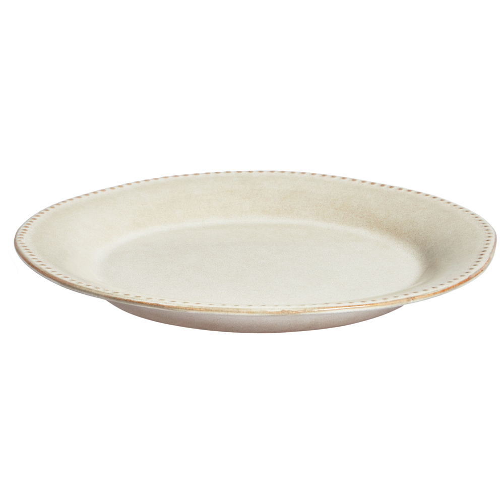 Set di 24 stoviglie in gres caolino beige chiaro fatto a mano con smalto reattivo Cucina Sala da pranzo