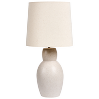 Lampada da tavolo Beige Base in ceramica Paralume in lino Lampada da comodino per corridoio Lounge