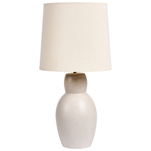 Lampada da tavolo Beige Base in ceramica Paralume in lino Lampada da comodino per corridoio Lounge