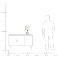 Lampada da tavolo Beige Base in ceramica Paralume in lino Lampada da comodino per corridoio Lounge