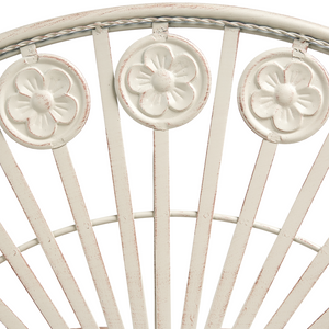 Tavolo da bistrot per esterni in metallo beige chiaro stile vintage