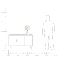 Lampada da tavolo con base in ceramica bianca e paralume in lino Lampada da comodino per il salotto del corridoio