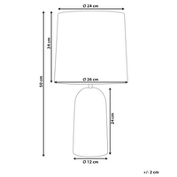 Lampada da tavolo con base in ceramica bianca e paralume in lino Lampada da comodino per il salotto del corridoio