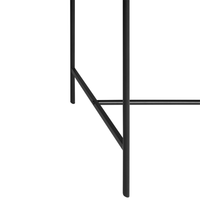 Consolle Moderna con 1 Ripiano e Schienale a Doghe 120 x 42 cm Nera stile moderno