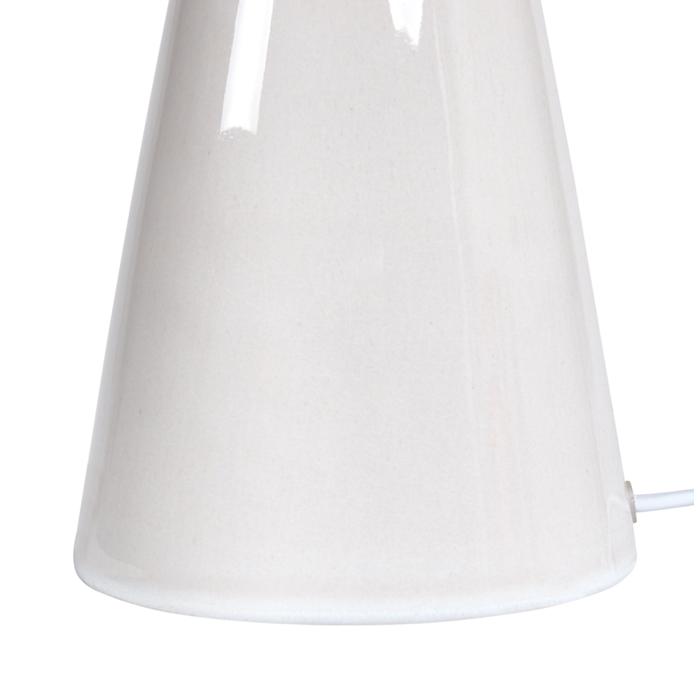 Lampada da tavolo con base in ceramica bianca e paralume in rattan Lampada da comodino per il salotto del corridoio