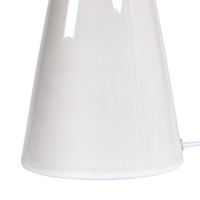 Lampada da tavolo con base in ceramica bianca e paralume in rattan Lampada da comodino per il salotto del corridoio