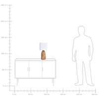 Lampada da tavolo Base in giacinto d'acqua naturale Tessuto con paralume bianco Stile costiero Boho Japandi