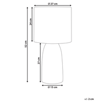 Lampada da tavolo con base in ceramica bianca e paralume in lino Lampada da comodino per il salotto del corridoio