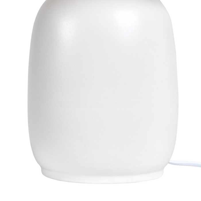 Lampada da tavolo con base in ceramica bianca e paralume in rattan Lampada da comodino per il salotto del corridoio