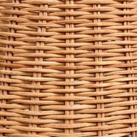 Lampada da tavolo con base in ceramica bianca e paralume in rattan Lampada da comodino per il salotto del corridoio