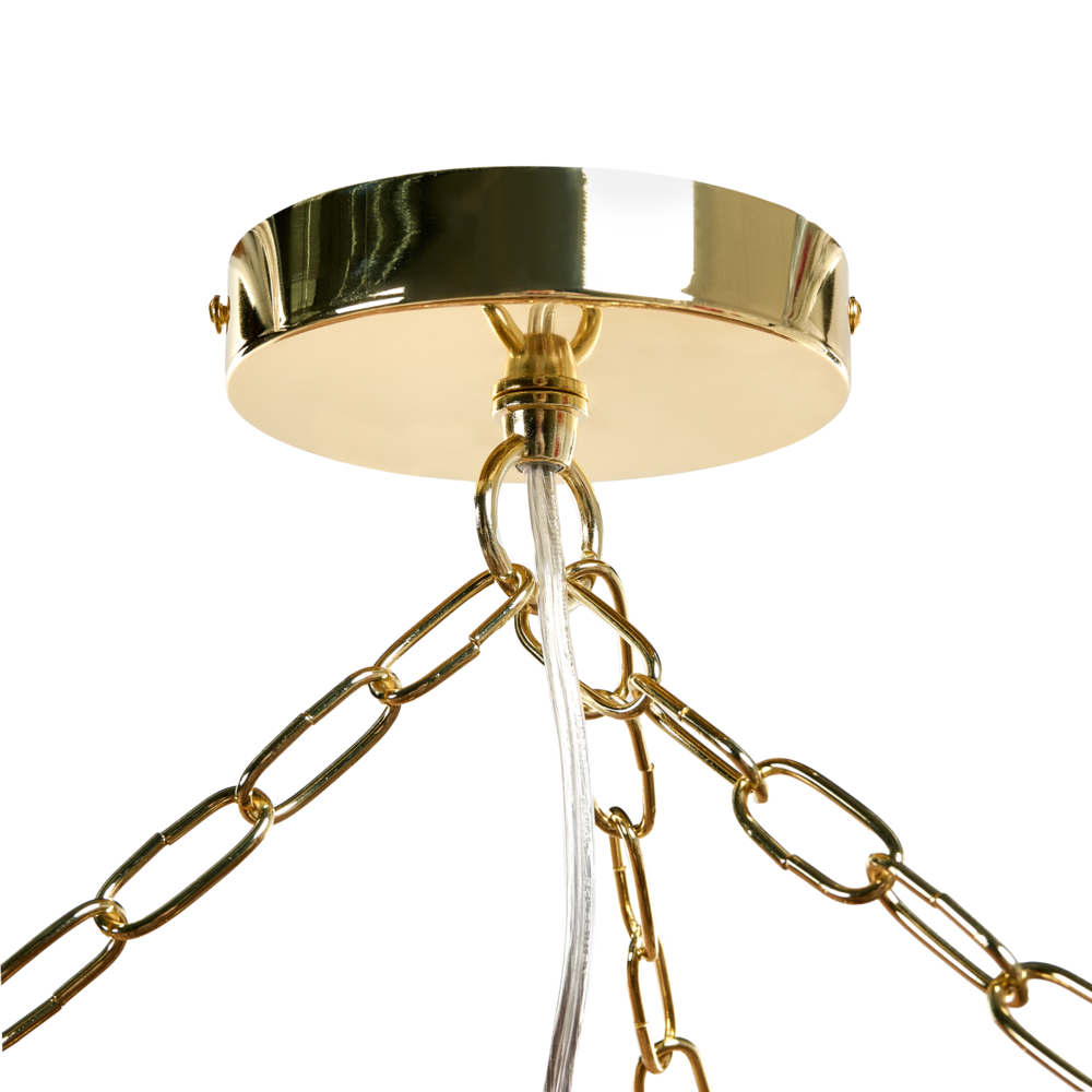 Lampada a sospensione in rattan naturale con bordo a smerlo e montaggio ad incasso in stile vintage