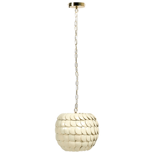 Lampada a sospensione Beige Guscio di cocco naturale Stile Boho