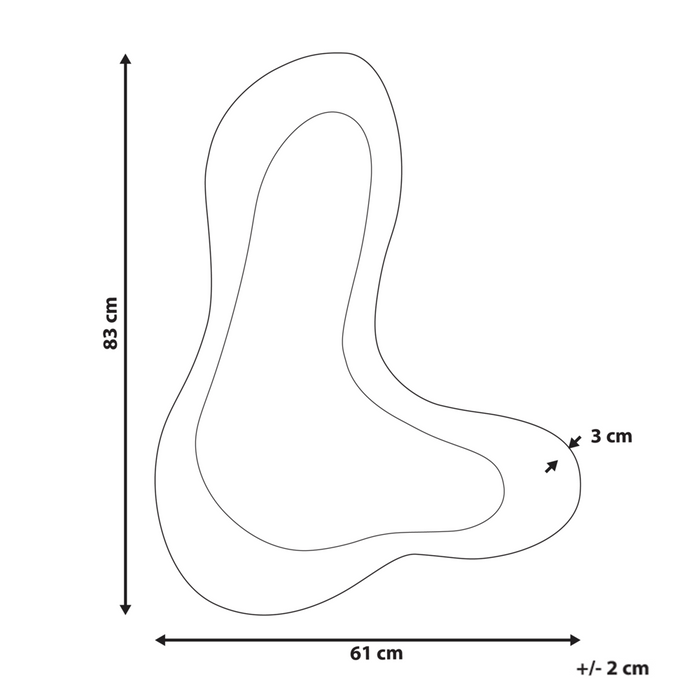 Specchio da parete MDF bianco 83 x 61 cm Decorativo appeso stile retrò asimmetrico