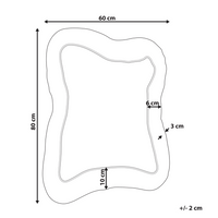 Specchio da parete rosa MDF 80 x 60 cm Decorativo da appendere in stile retrò Asimmetrico