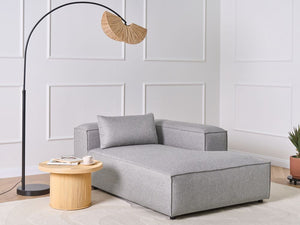 Chaise Lounge a sinistra Rivestimento in tessuto grigio stile moderno