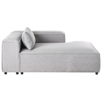 Chaise Lounge a sinistra Rivestimento in tessuto grigio stile moderno