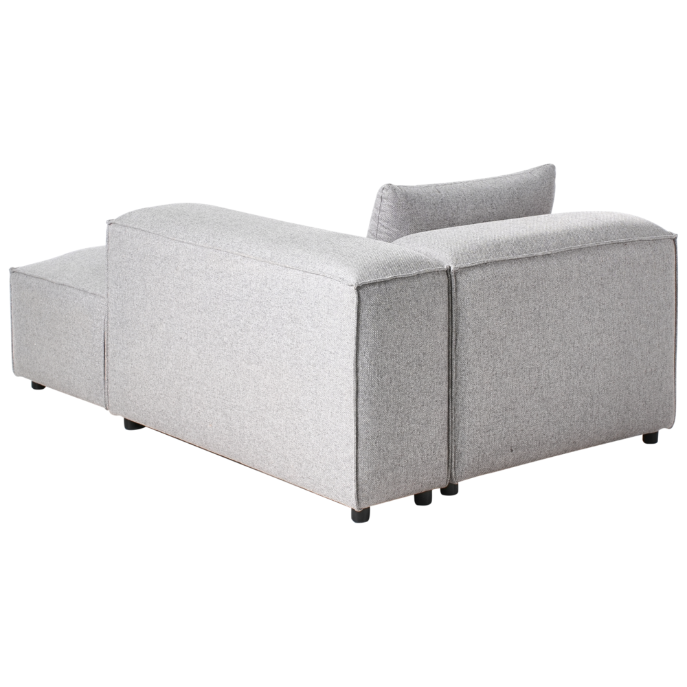Chaise Lounge a sinistra Rivestimento in tessuto grigio stile moderno