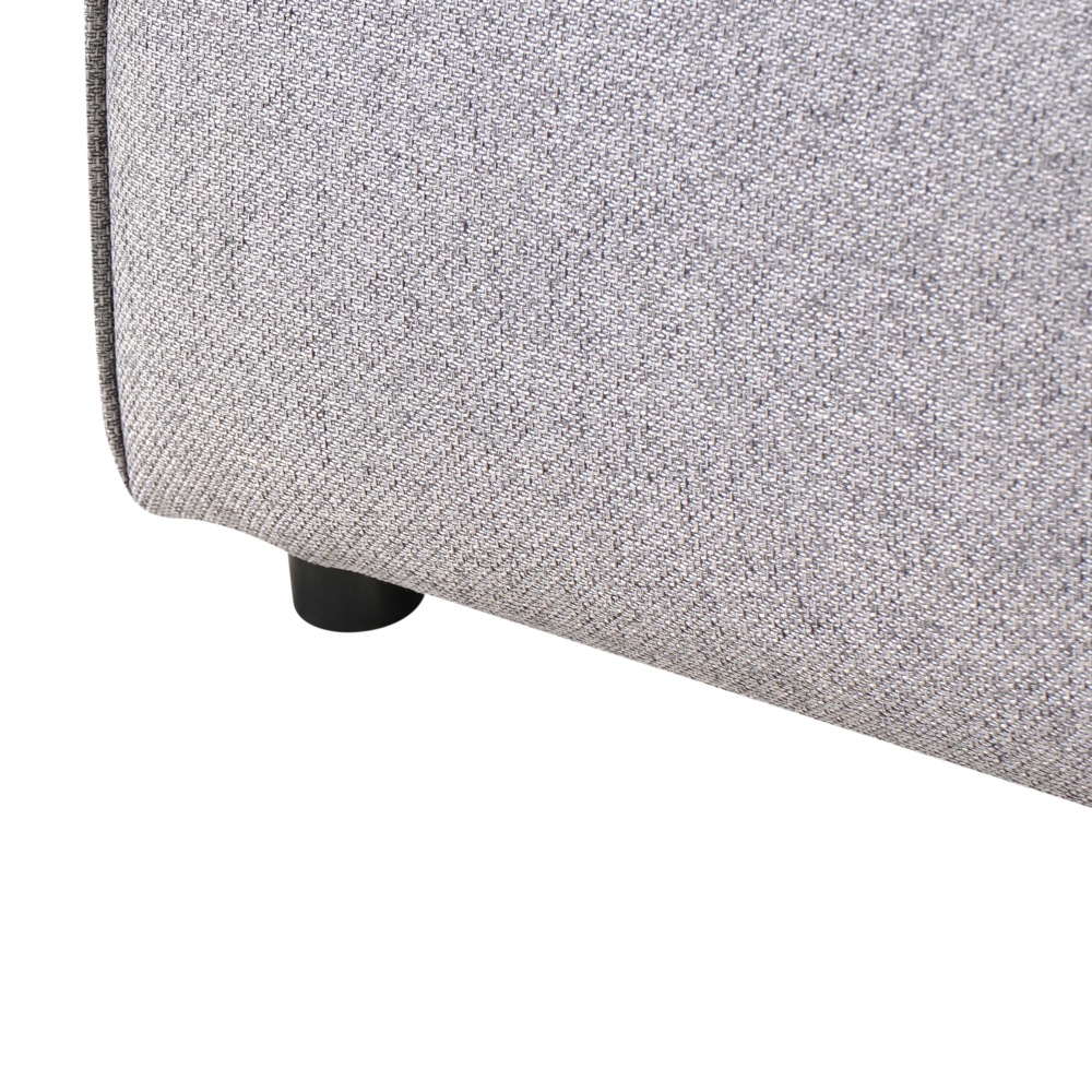 Chaise Lounge a sinistra Rivestimento in tessuto grigio stile moderno