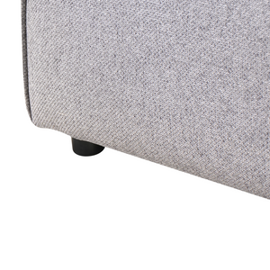 Divano stile moderno a sinistra a 4 posti in tessuto modulare grigio