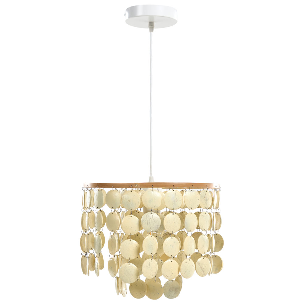 Lampadario Luce Beige Guscio di cocco Lampada a sospensione Stile Boho