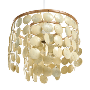 Lampadario Luce Beige Guscio di cocco Lampada a sospensione Stile Boho