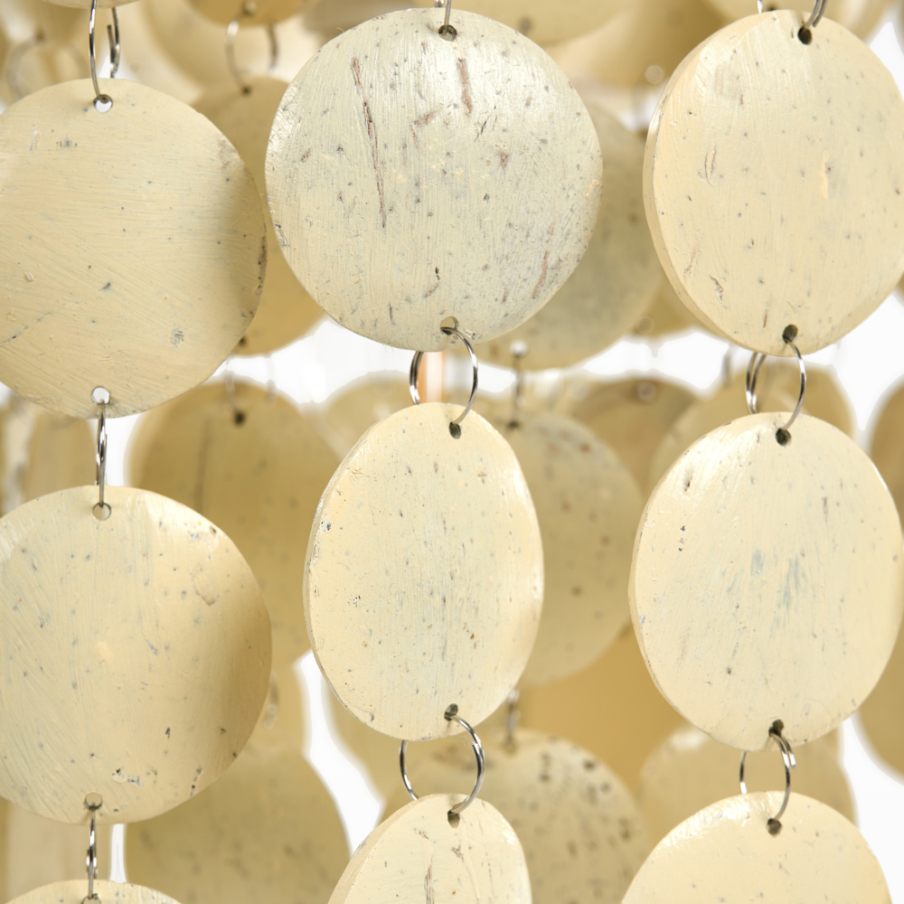 Lampadario Luce Beige Guscio di cocco Lampada a sospensione Stile Boho