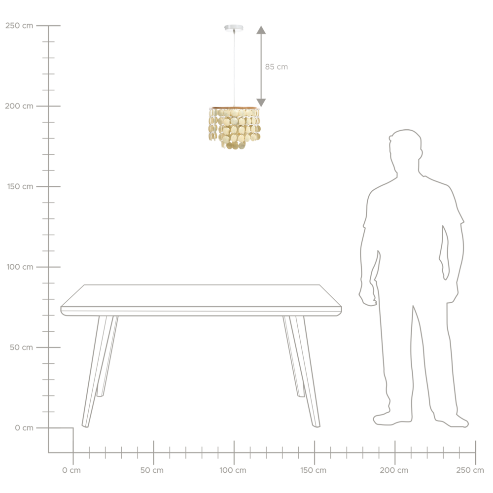 Lampadario Luce Beige Guscio di cocco Lampada a sospensione Stile Boho