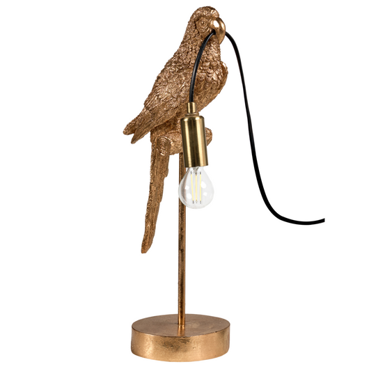 Lampada da tavolo in poliresina oro Luce da comodino Lampada da lettura a tema animale Soggiorno Camera da letto Stile glam