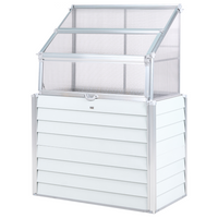 Serra in alluminio per balconi letto da giardino rialzato pannelli protetti dai raggi UV bianco sporco