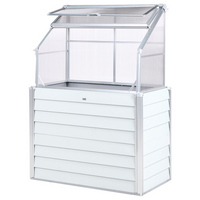 Serra in alluminio per balconi letto da giardino rialzato pannelli protetti dai raggi UV bianco sporco