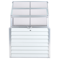 Serra in alluminio per balconi letto da giardino rialzato pannelli protetti dai raggi UV bianco sporco