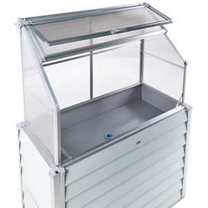 Serra in alluminio per balconi letto da giardino rialzato pannelli protetti dai raggi UV bianco sporco