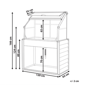 Serra in alluminio per balconi letto da giardino rialzato pannelli protetti dai raggi UV bianco sporco