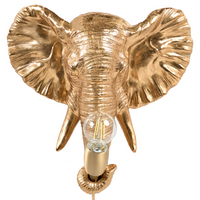 Lampada da parete a tema a forma di elefante oro design elegante