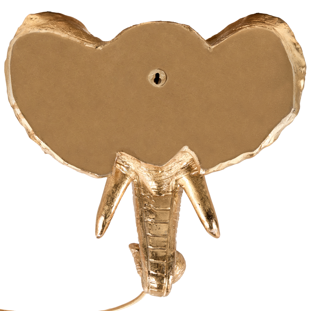 Lampada da parete a tema a forma di elefante oro design elegante