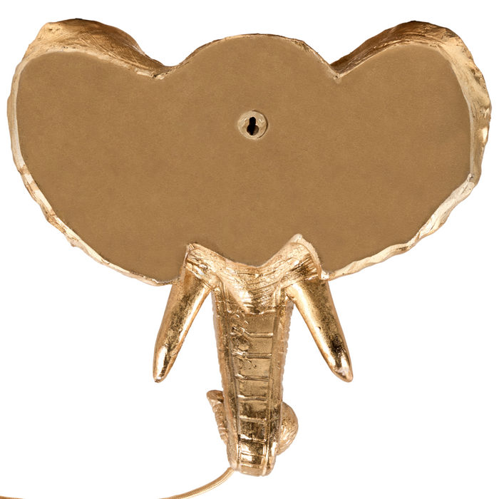 Lampada da parete a tema a forma di elefante oro design elegante