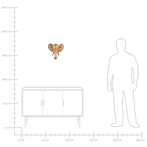 Lampada da parete a tema a forma di elefante oro design elegante