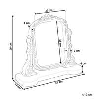 Specchio per il trucco Tavolo da toeletta in legno di mango marrone Specchio d'ingrandimento decorativo